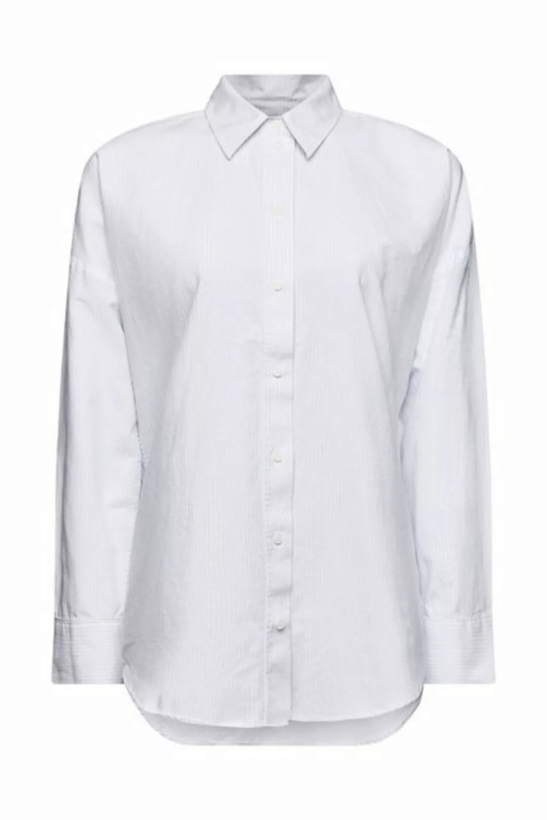 Esprit Langarmbluse Übergroßes, gestreiftes Baumwollhemd günstig online kaufen