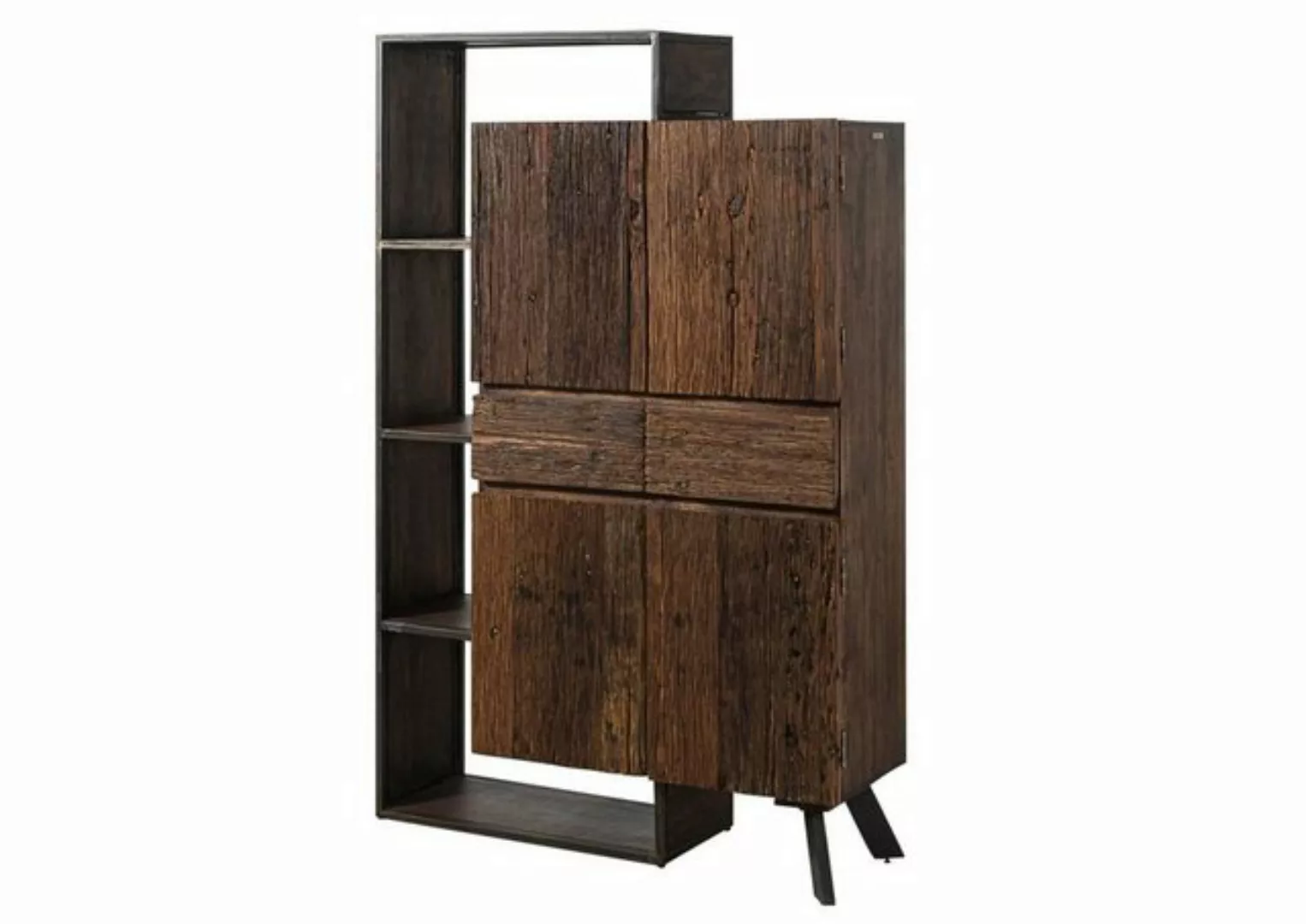 Massivmoebel24 Dreh-/Schwebetürenschrank (Schrank Akazie / Altholz 118x40x1 günstig online kaufen