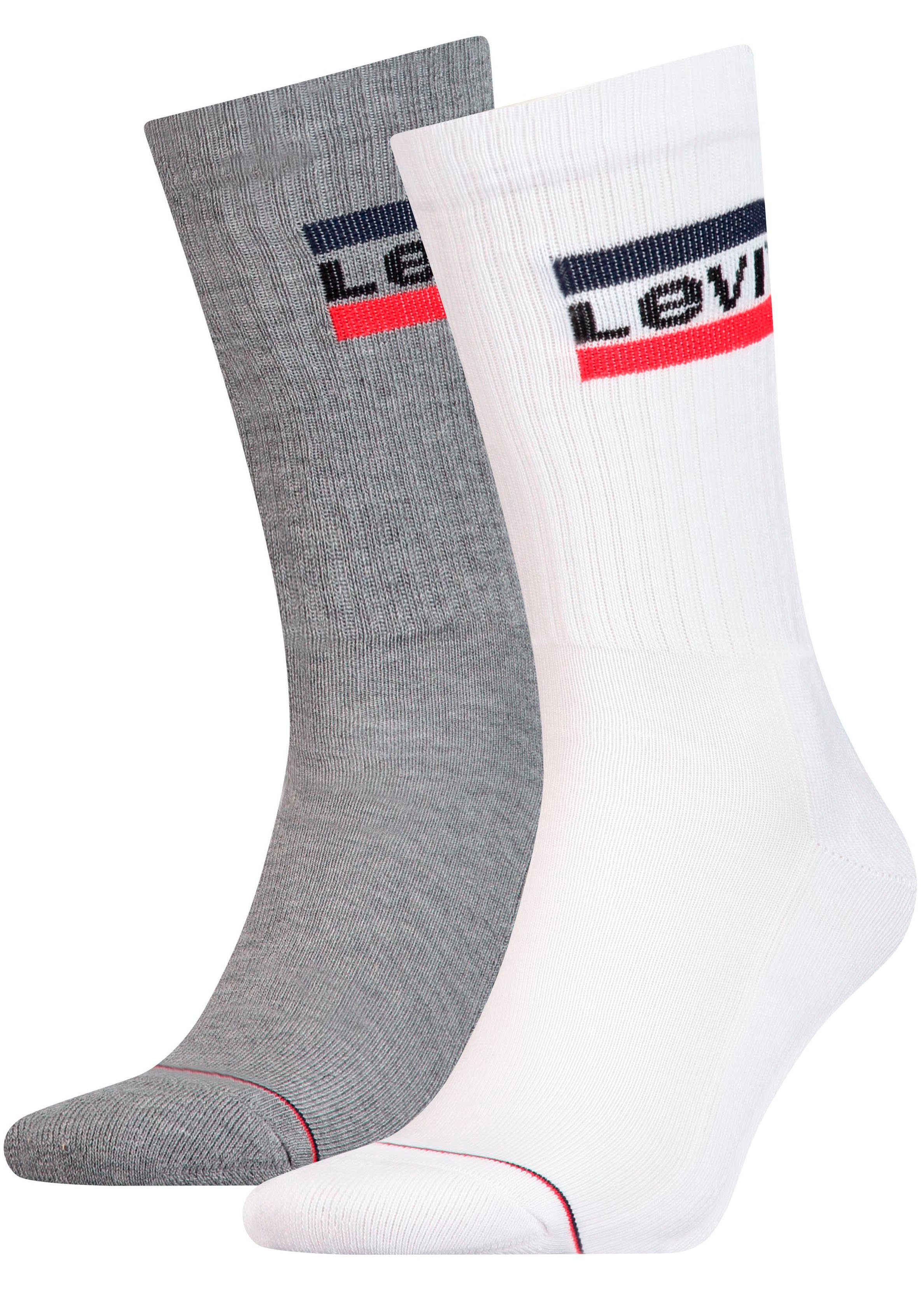 Levis Socken "LEVIS REGULAR CUT SPRTWR LOGO 2P", (Packung, 2 Paar, 2er Pack günstig online kaufen