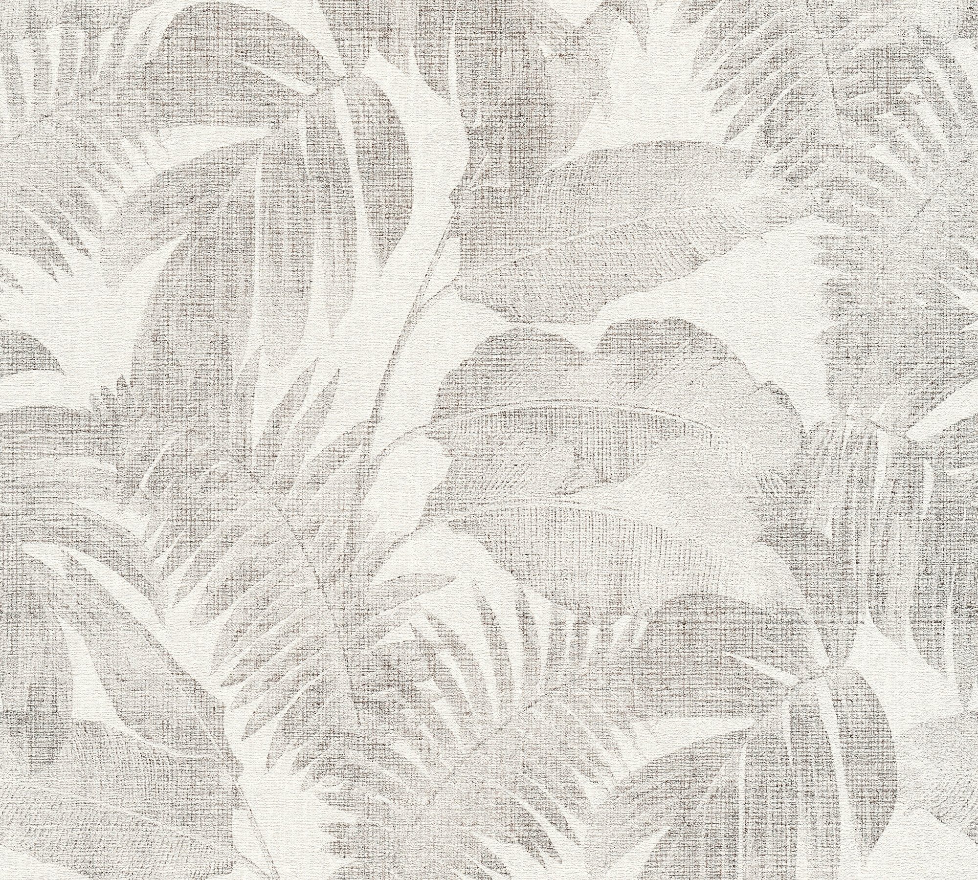 A.S. Création Vliestapete New Walls Blätter Taupe FSC® günstig online kaufen