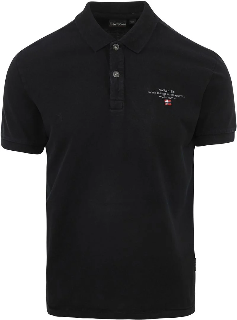 Napapijri Poloshirt Herren Schwarz Kurzarm-Poloshirt: Stilvoll mit günstig online kaufen