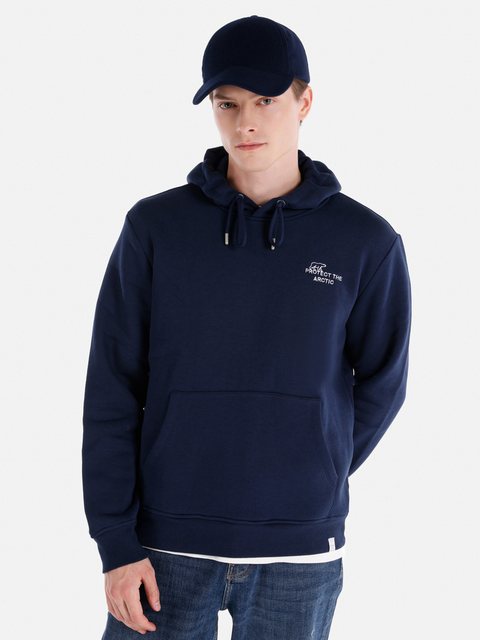 Colins Sweatshirt Bedrucktes marineblaues Herren-Sweatshirt mit normaler Pa günstig online kaufen