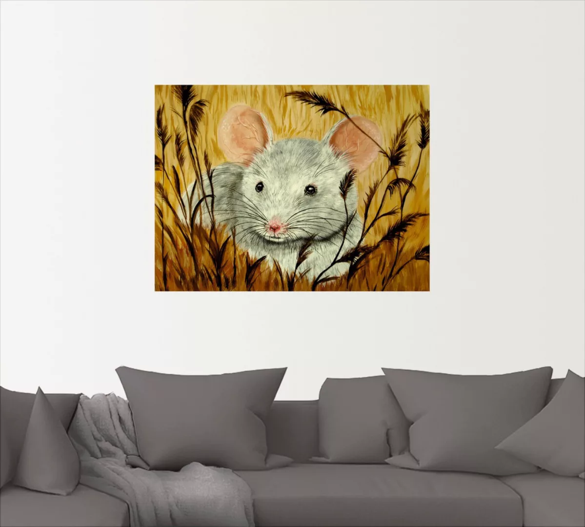 Artland Wandbild "Maus", Haustiere, (1 St.), als Alubild, Leinwandbild, Wan günstig online kaufen