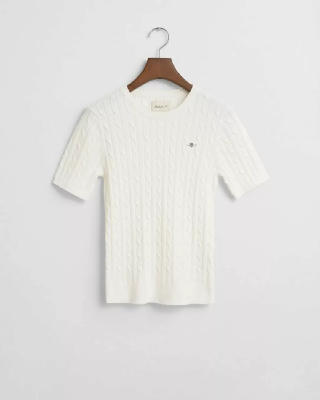 Gant T-Shirt Damen Strick T-Shirt - STRETCH COTTON CABLE (Packung, 1er Pack günstig online kaufen