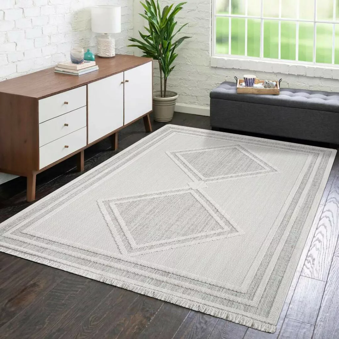 Carpet City Teppich »LINDO 8853«, rechteckig, Kurzflor, Hochtief-Muster/ 3D günstig online kaufen
