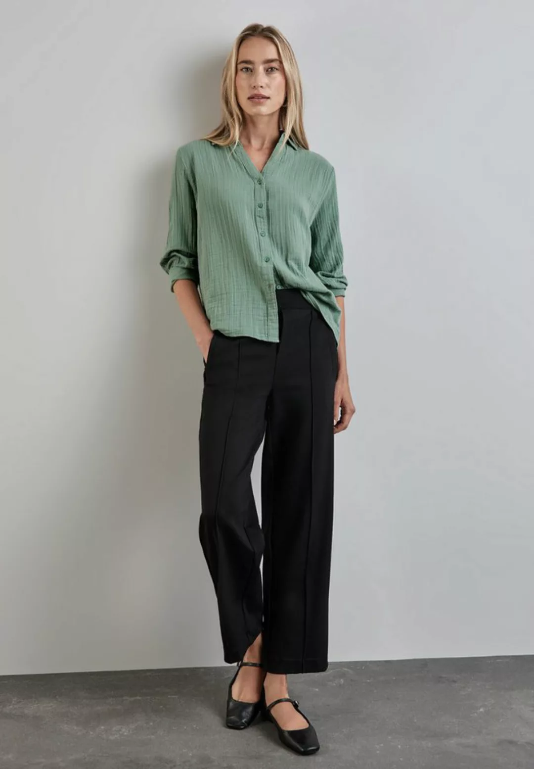 STREET ONE Klassische Bluse Street One Musselin Bluse in Seafoam Green (1-t günstig online kaufen