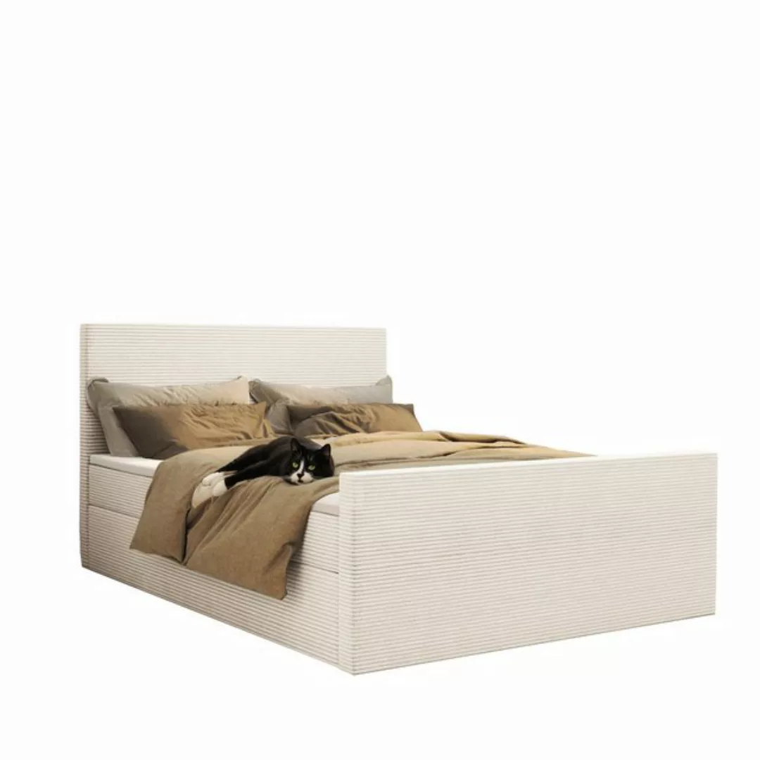 Kaiser Möbel Boxspringbett Modern mit bettkasten und topper VIESTA stoff Po günstig online kaufen