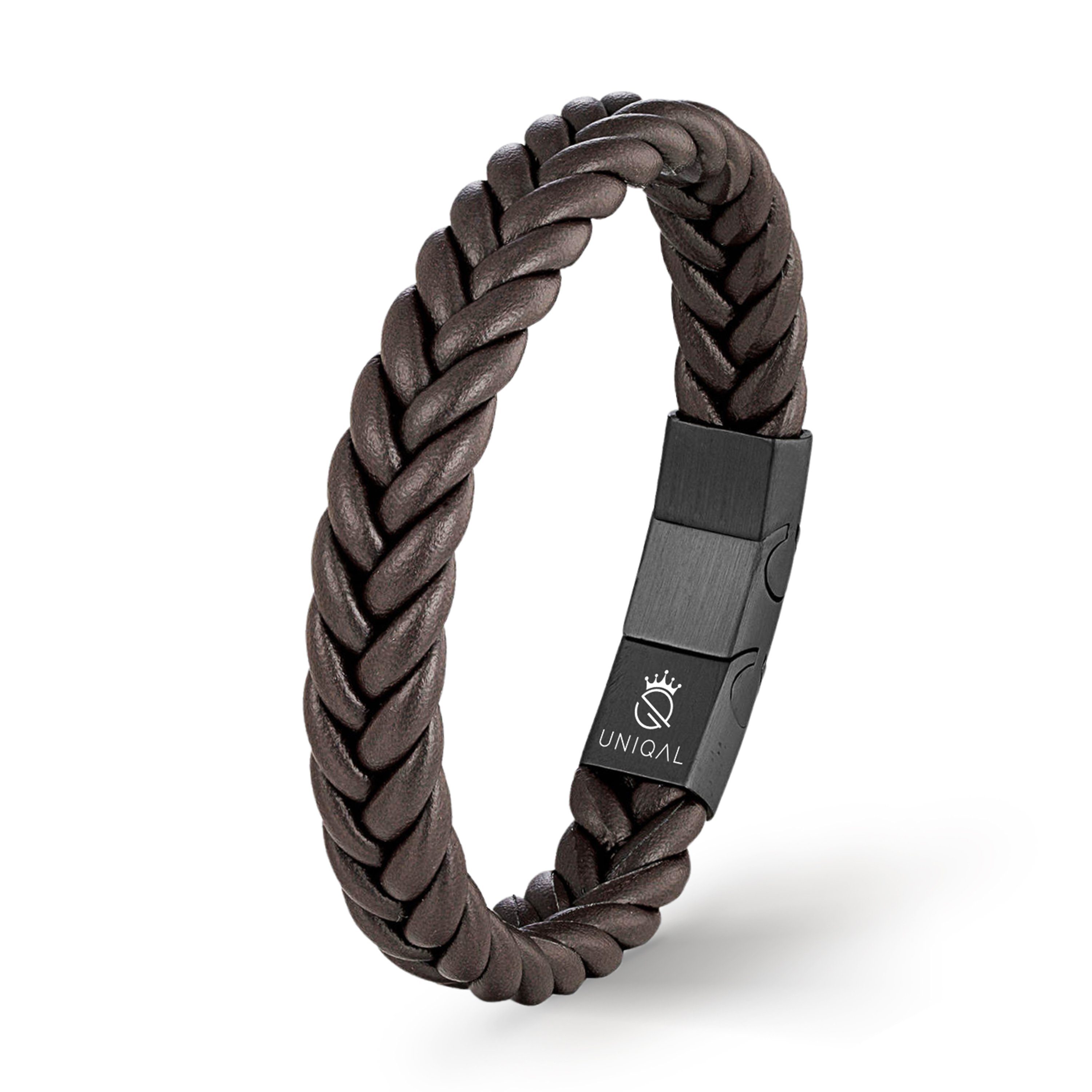 UNIQAL.de Lederarmband Lederarmband Herren "BRAID" Geflochten günstig online kaufen