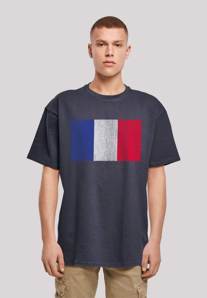 F4NT4STIC T-Shirt France Frankreich Flagge distressed Print günstig online kaufen