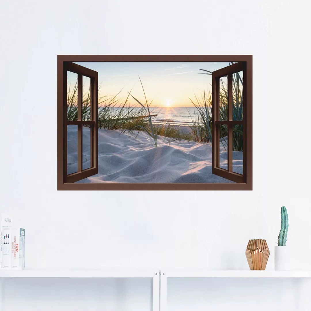 Artland Wandbild "Ostseestrand durchs Fenster", Meer Bilder, (1 St.) günstig online kaufen
