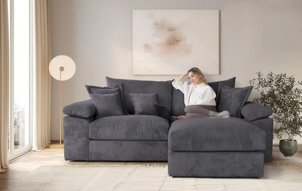 Home affaire Ecksofa "Soft&Cosy XL L-Form - Breite 246 cm", Mega-Sofa, in C günstig online kaufen