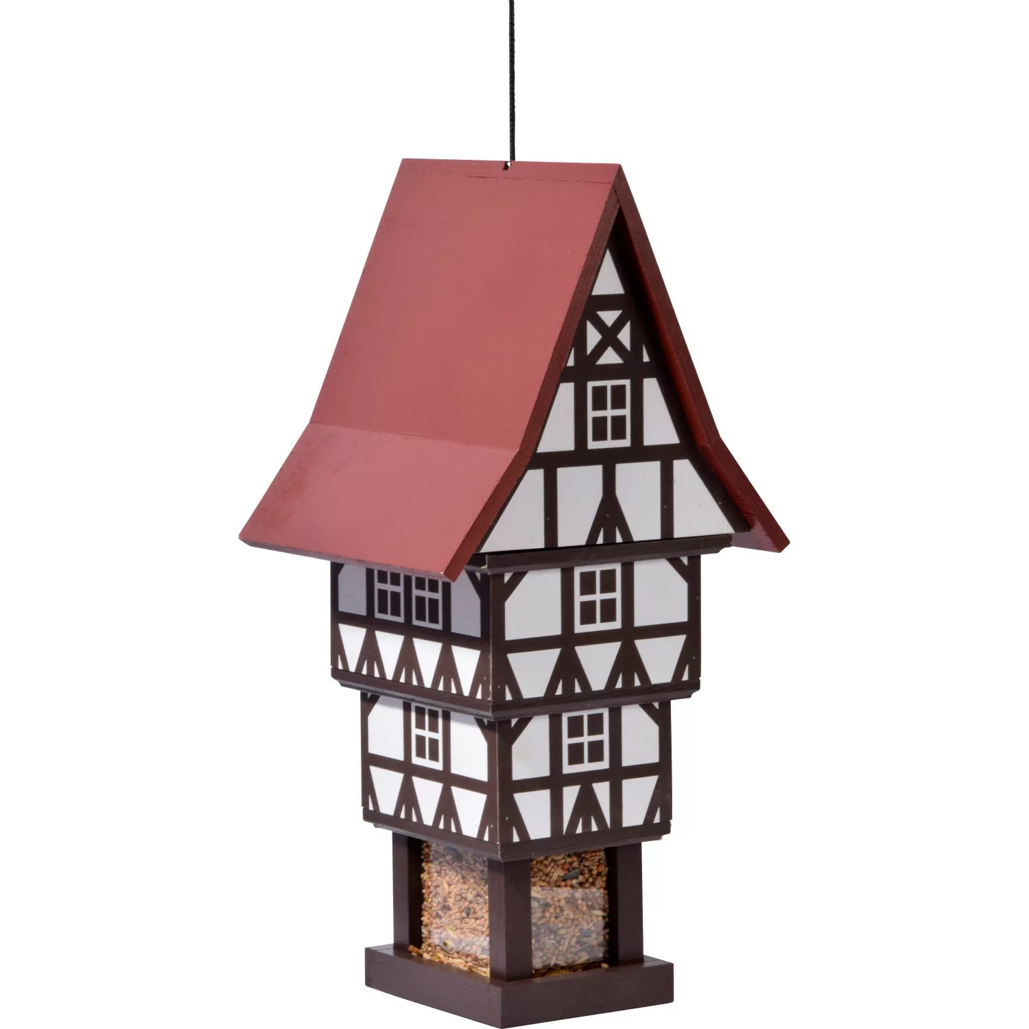 Design-Dobar Vogelfutterhaus Zuckerhut mit Futtersilo 20 cm x 18 cm x 41 cm günstig online kaufen