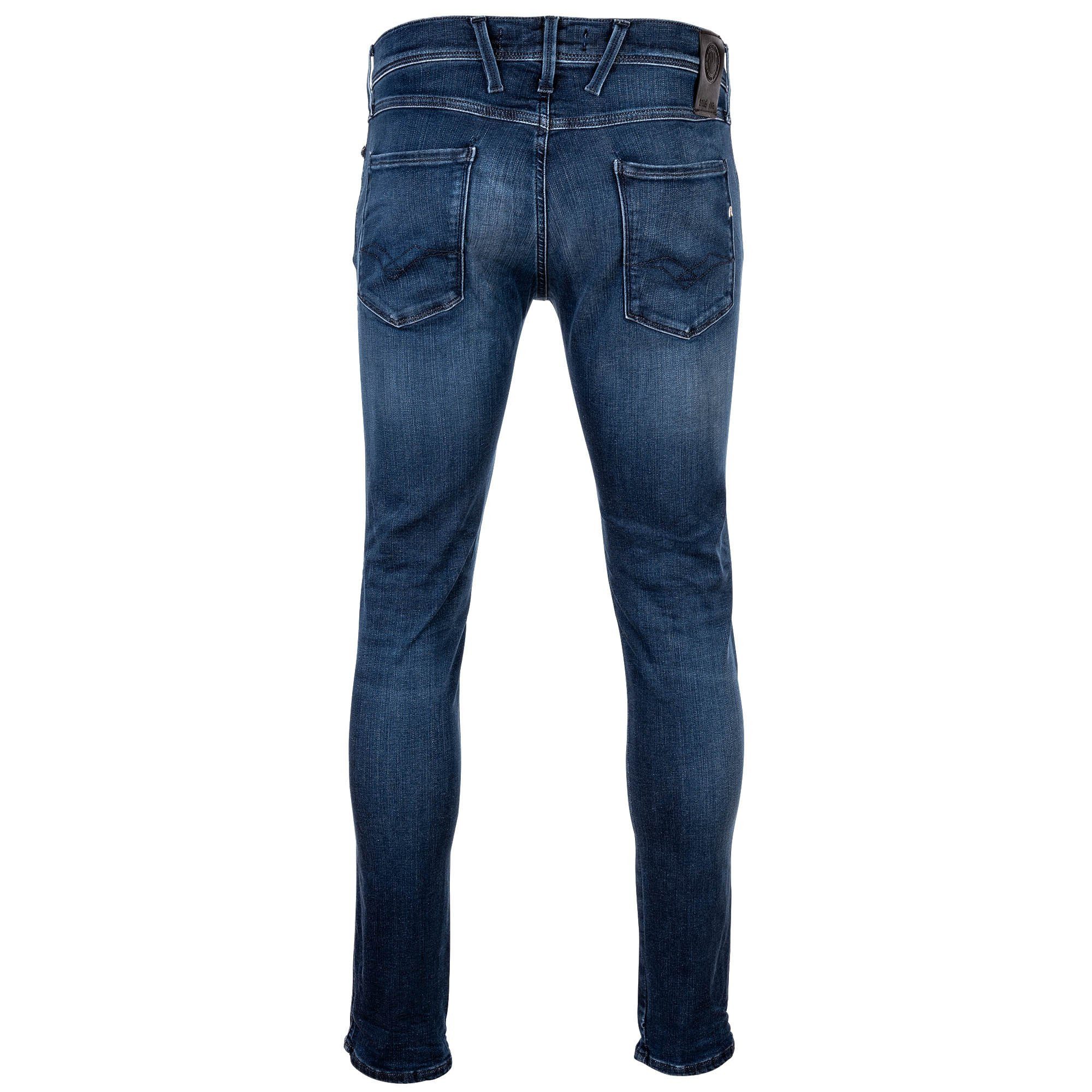 Replay Herren Jeans ANBASS - Slim Fit - Blau - Dark Blue Denim Hyperflex St günstig online kaufen