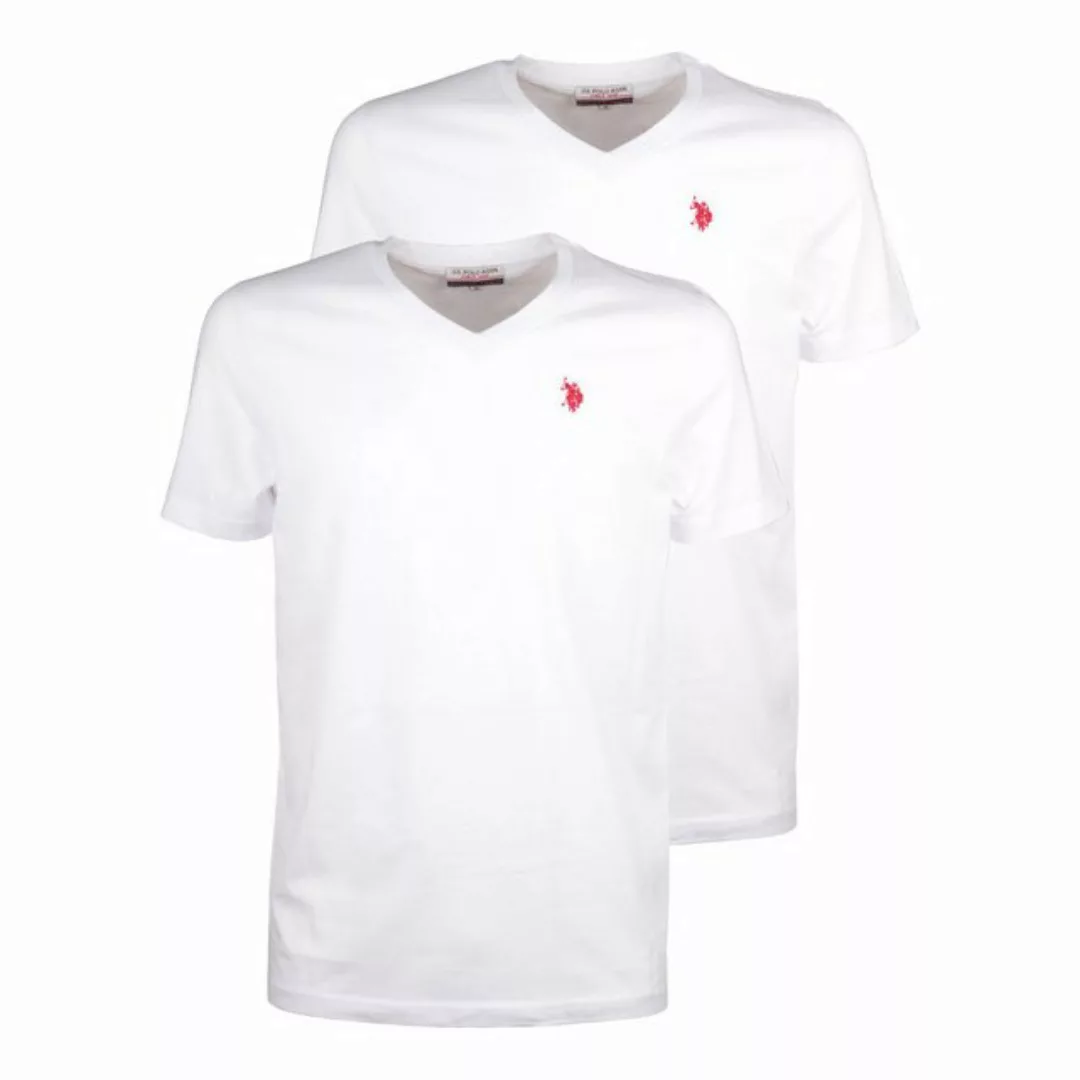 U.S. Polo Assn T-Shirt T-Shirt 2er Pack V-Neck mit hochwertiger Markenstick günstig online kaufen