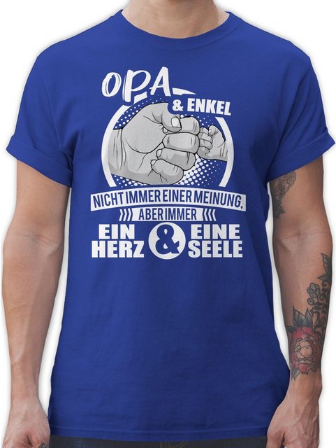 Shirtracer T-Shirt Opa & Enkel Immer ein Herz & eine Seele Opa Geschenke günstig online kaufen