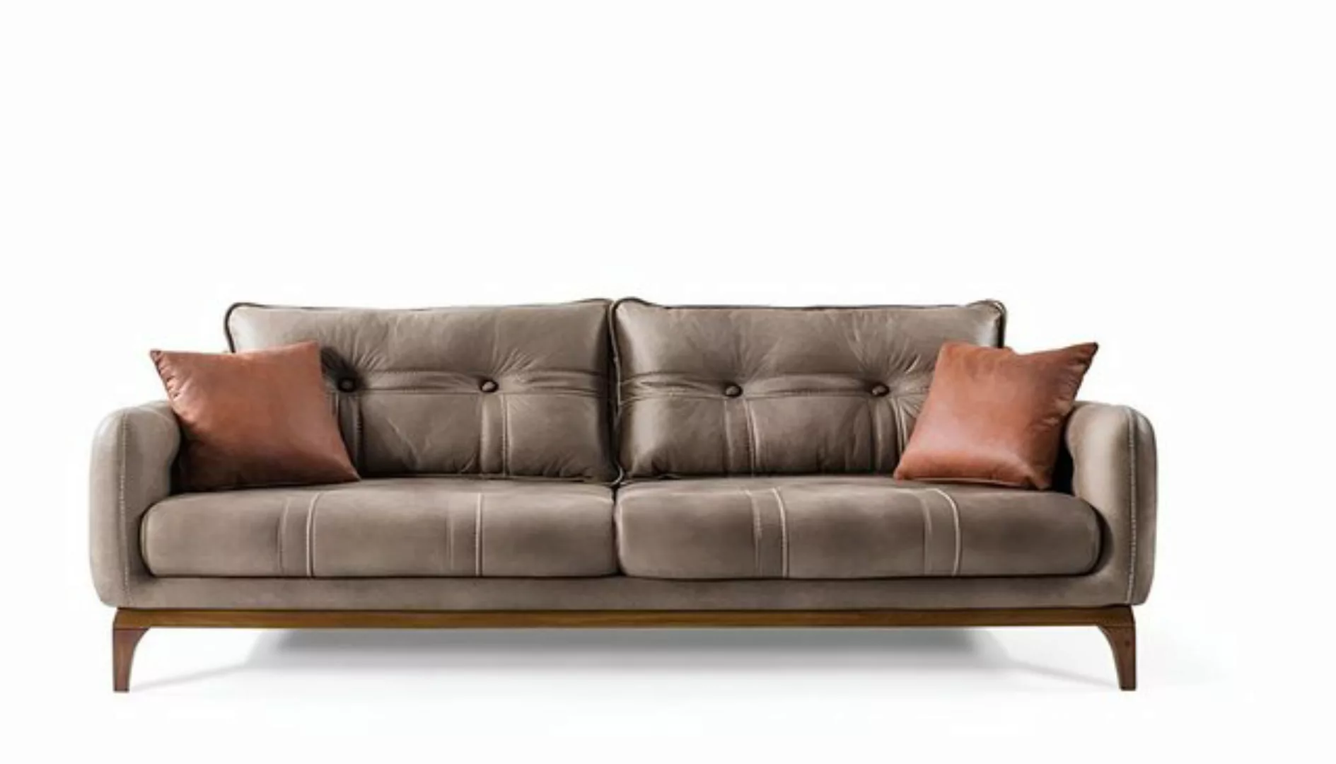 Xlmoebel 3-Sitzer Dreisitzer Designer-Sofa in Braun für stilvolles Wohnen, günstig online kaufen