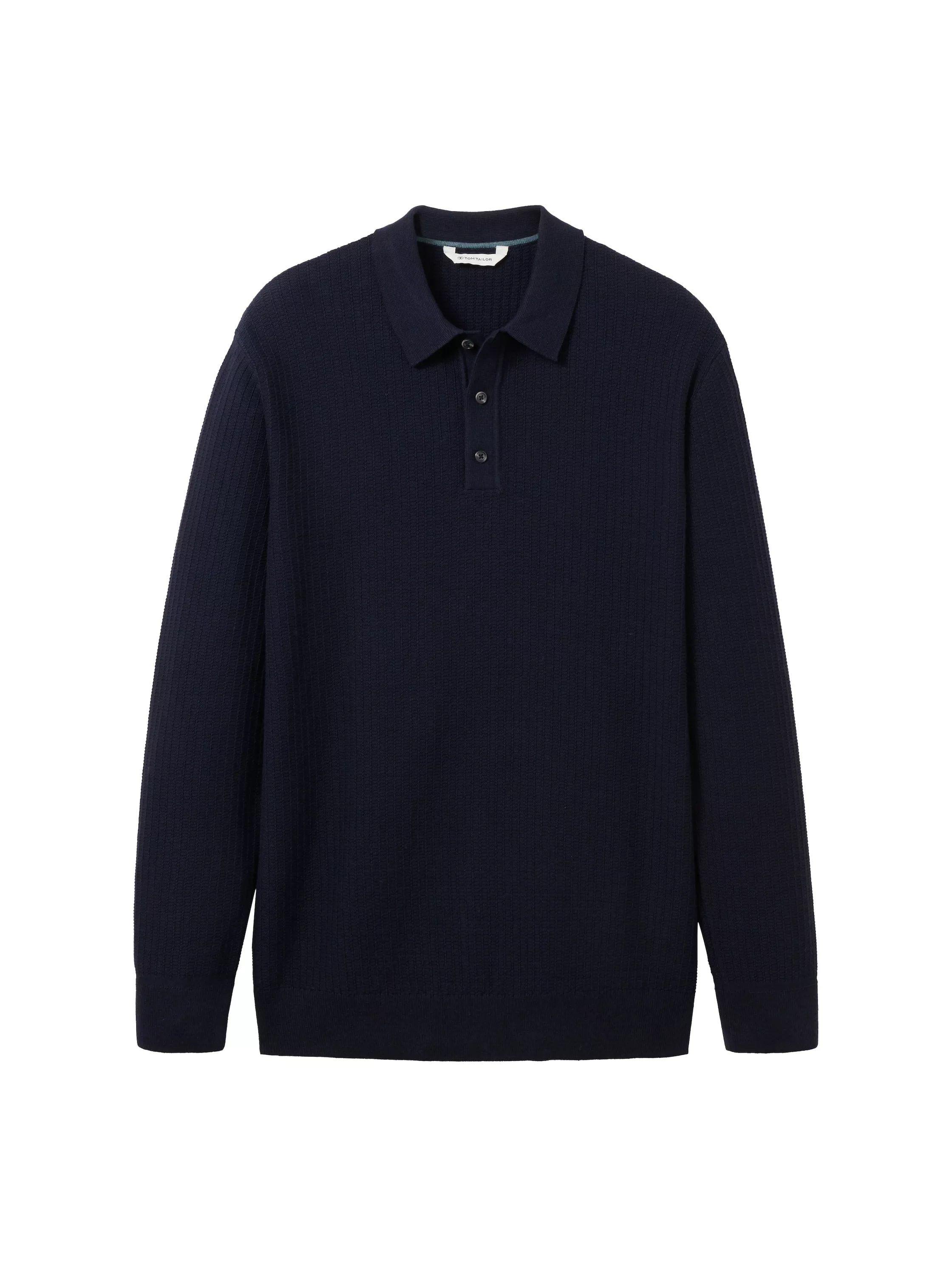 TOM TAILOR Polokragenpullover mit kurzer Knopfleise am Polokragen günstig online kaufen