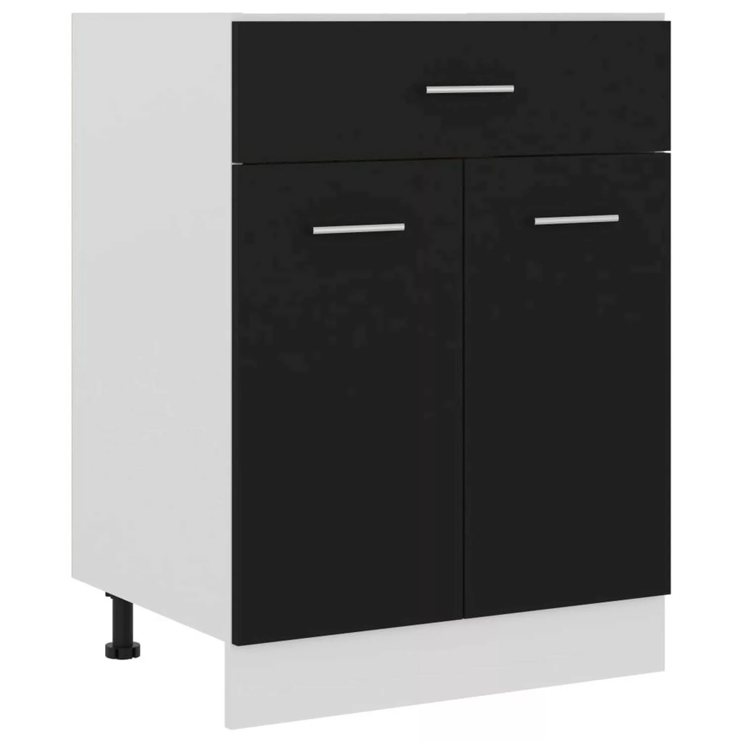 vidaXL Unterschrank Schubunterschrank Schwarz 60x46x81,5 cm Spanplatte günstig online kaufen