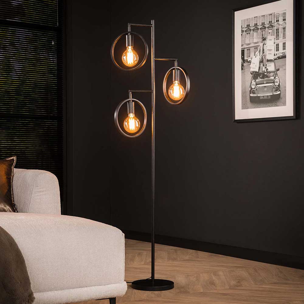 Stehlampe Stehleuchte aus Metall 155 cm hoch günstig online kaufen