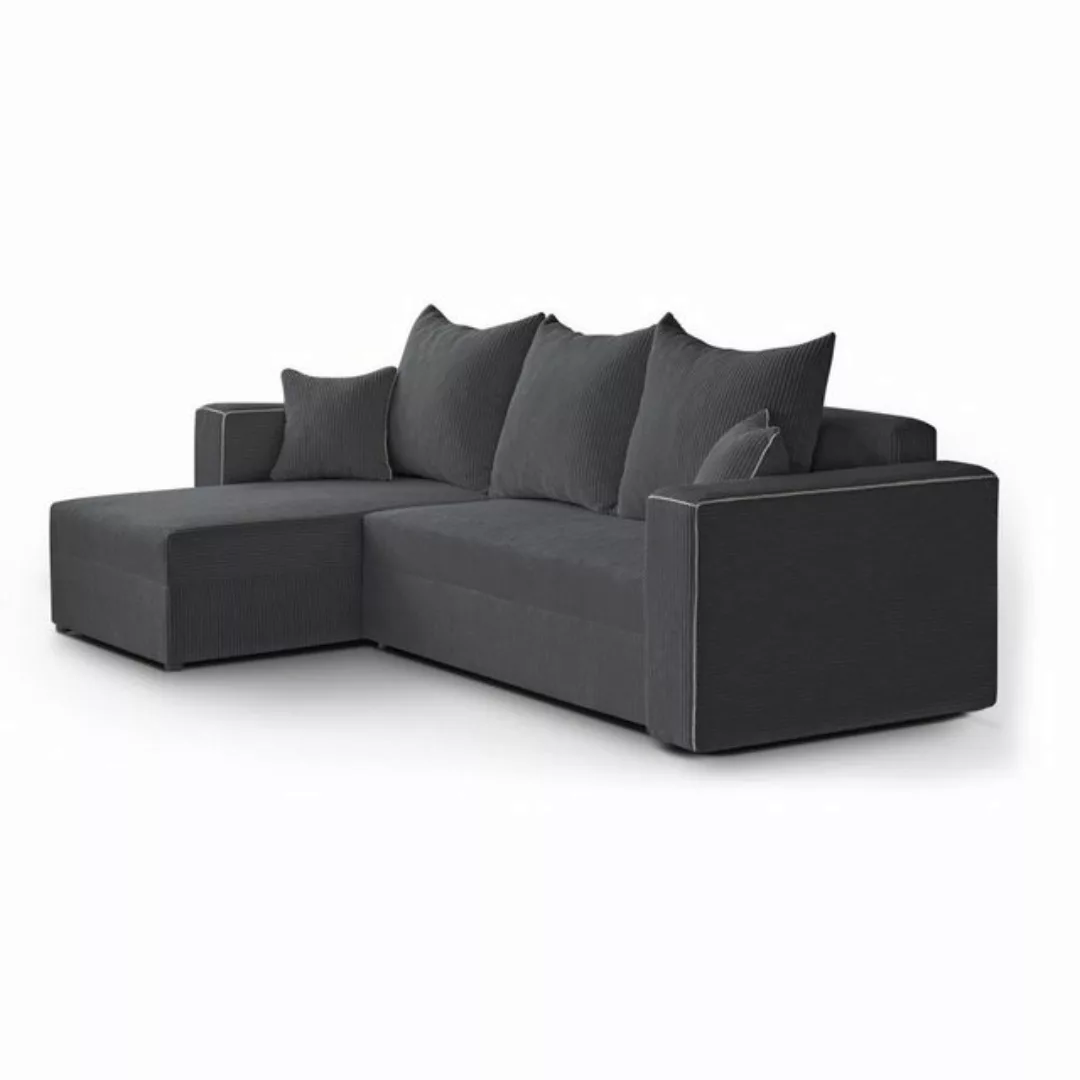 Beautysofa Ecksofa Hamlet, inkl. Schlaffunktion, Bettkasten, universelle Lo günstig online kaufen