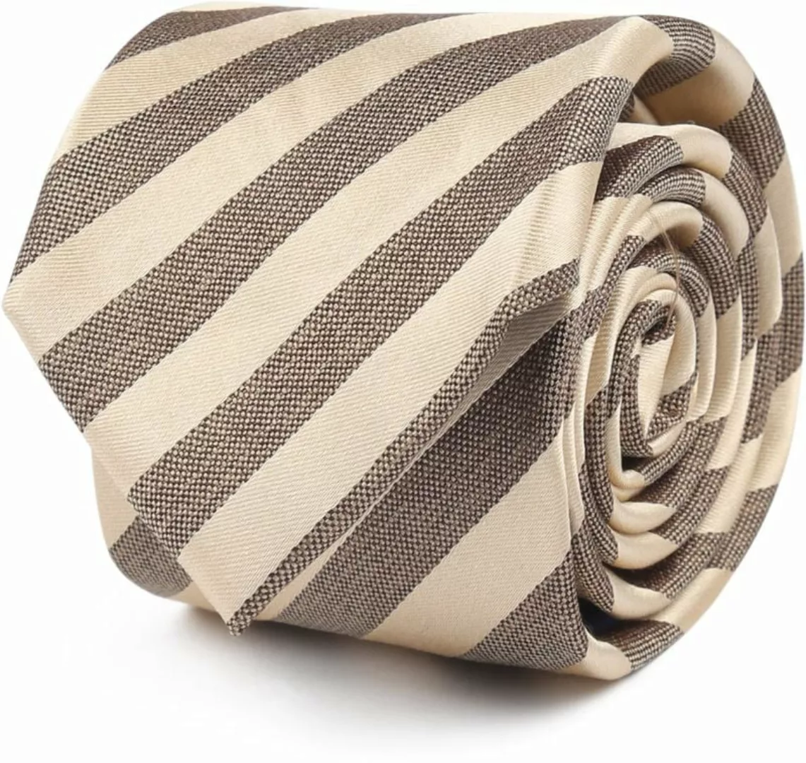 Suitable Krawatte Seide Streif Beige - günstig online kaufen