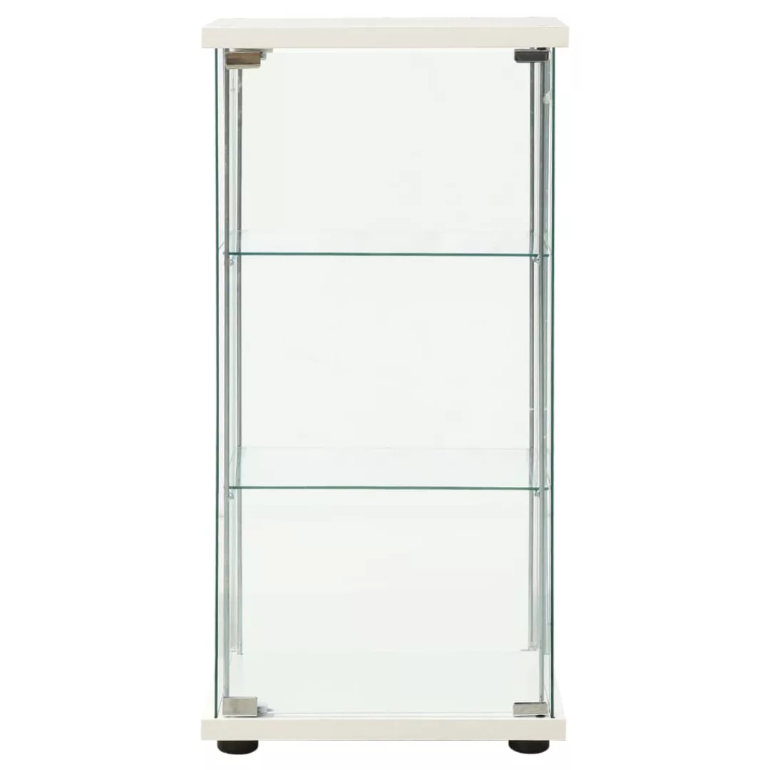 vidaXL Vitrine Vitrine Regal Vitrinenschrank Hartglas Weiß günstig online kaufen