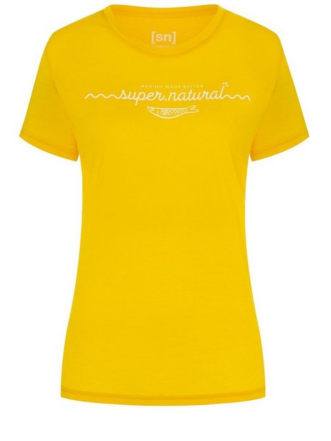 SUPER.NATURAL Print-Shirt Merino T-Shirt W MARINA TEE geruchshemmender Meri günstig online kaufen