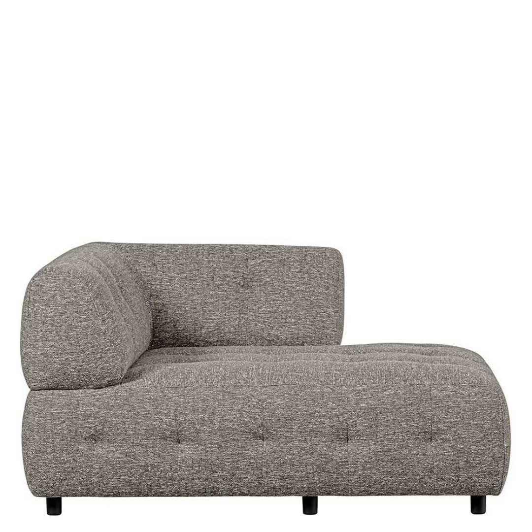 Modulares Sofa Element in Graubraun grob meliert Strukturstoff günstig online kaufen