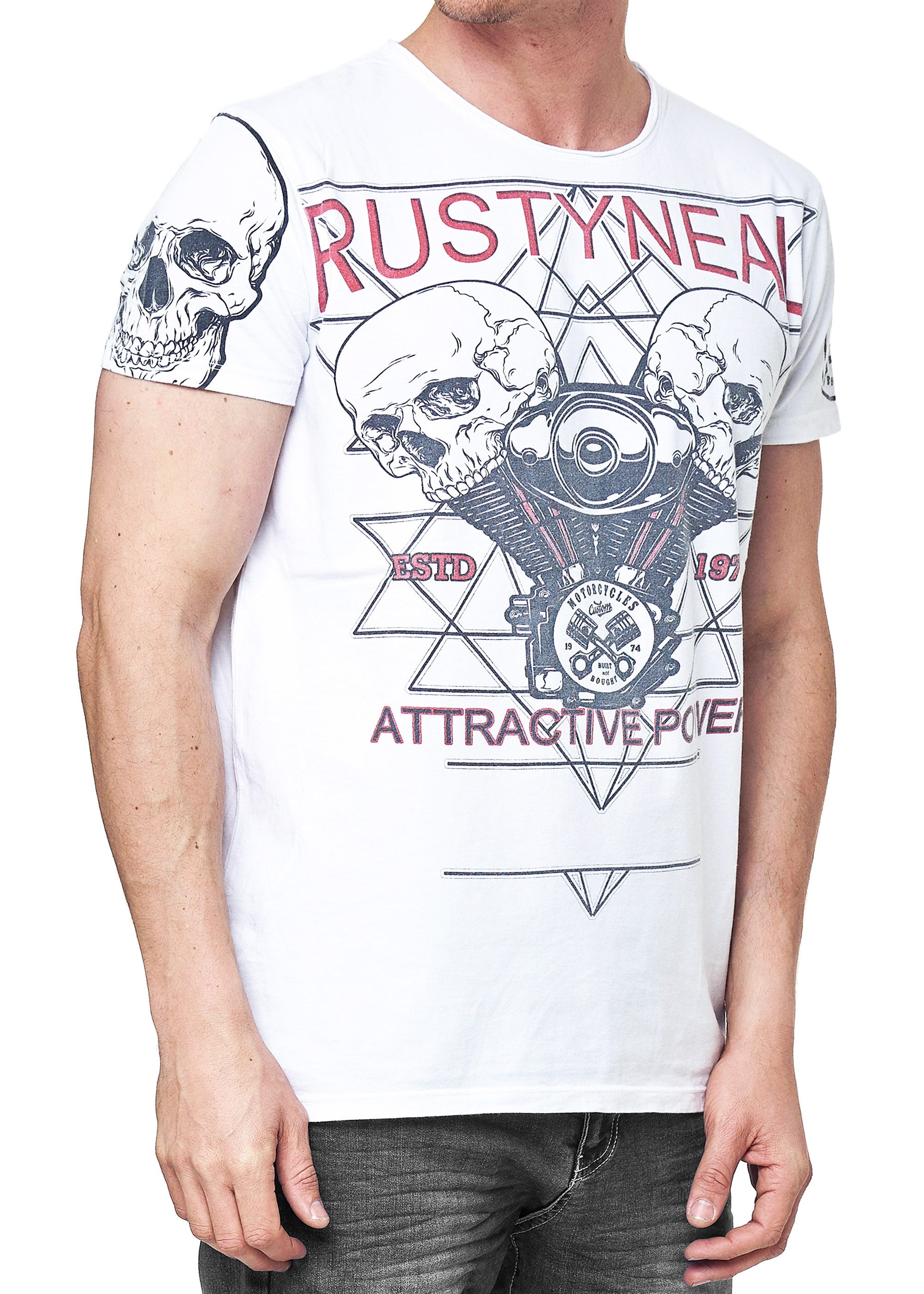 R-NEAL T-Shirt T-Shirt Washed Streetwear Printed günstig online kaufen
