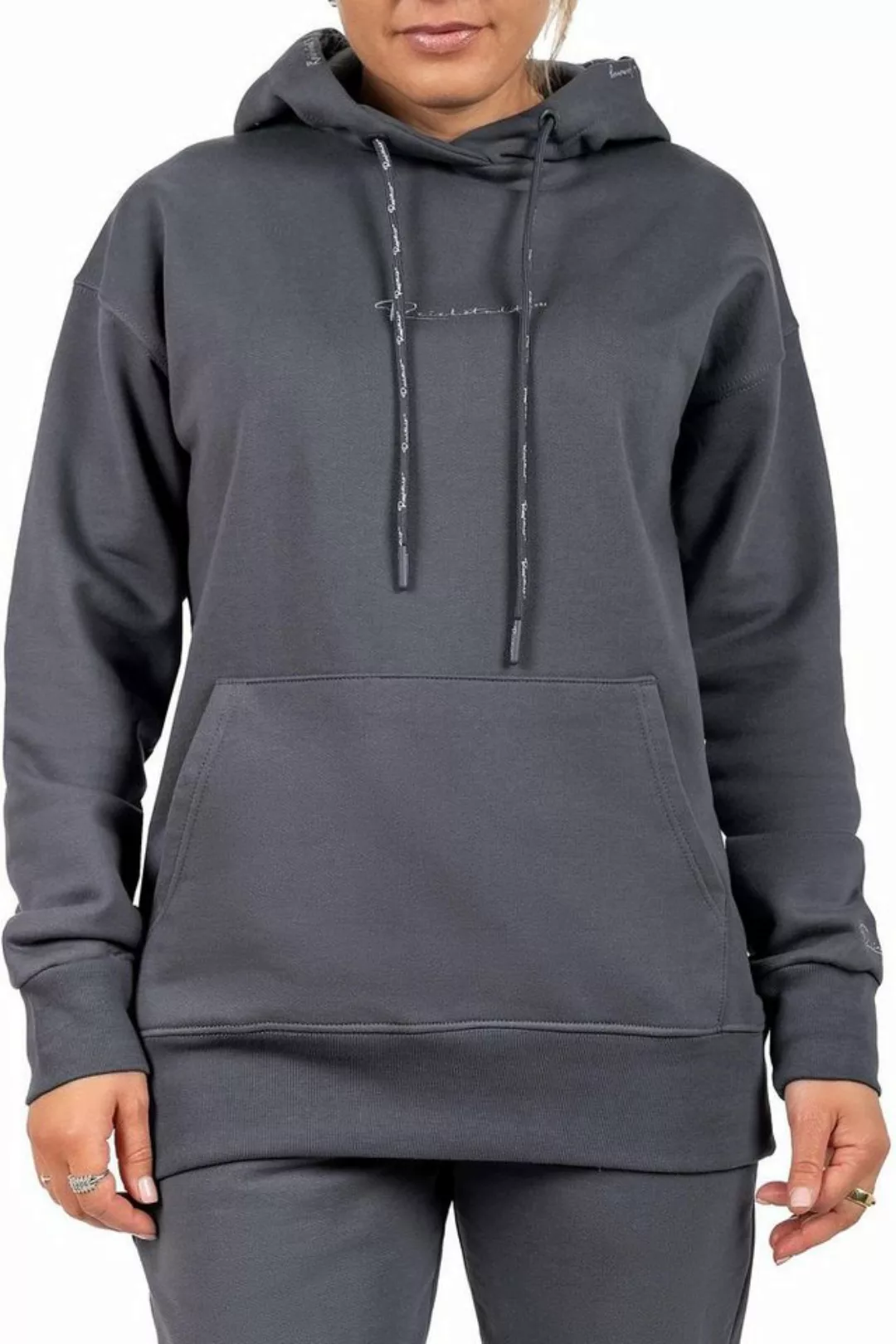 Reichstadt Kapuzenpullover Basic Oversize Damen Hoodie 23RSW038 Anthracite günstig online kaufen