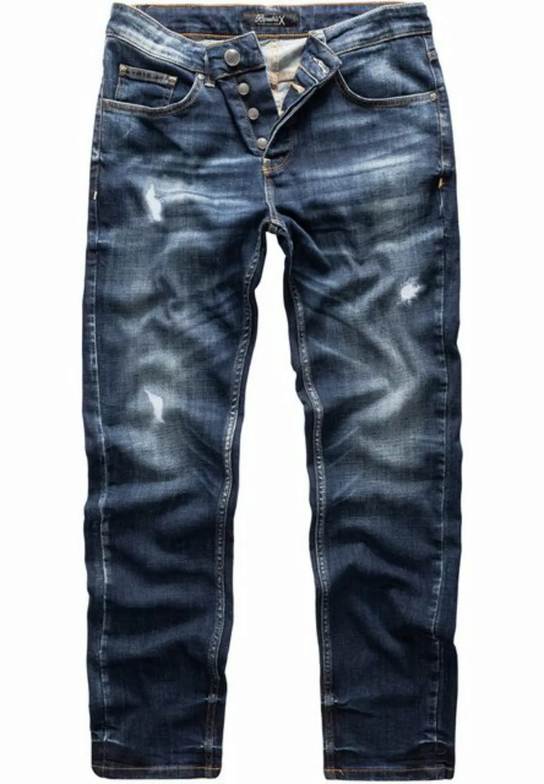 REPUBLIX Straight-Jeans JAX Herren Regular Fit Destroyed Jeans günstig online kaufen