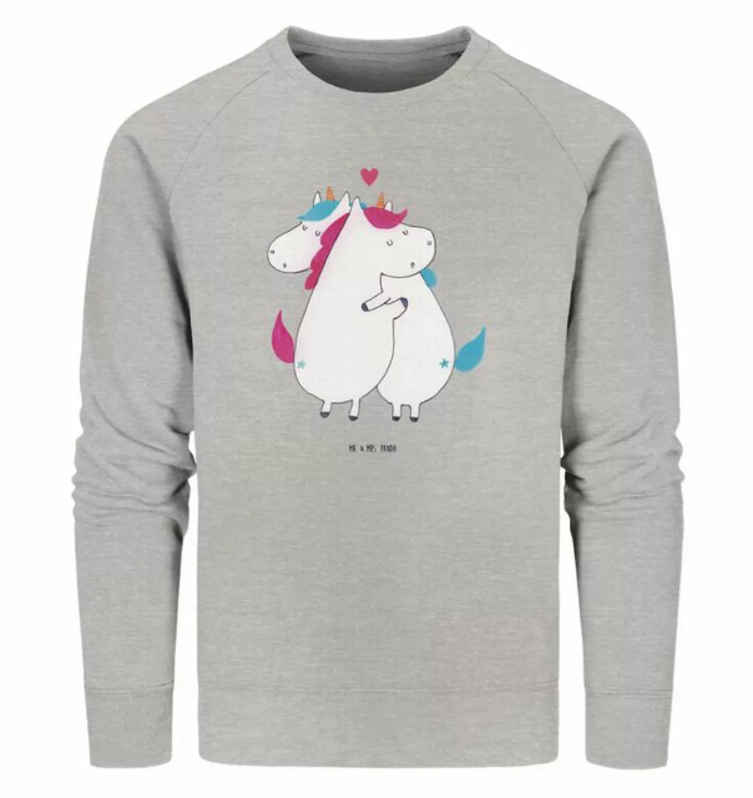 Mr. & Mrs. Panda Longpullover Größe XXL Einhorn Mitteilung - Heather Grey - günstig online kaufen