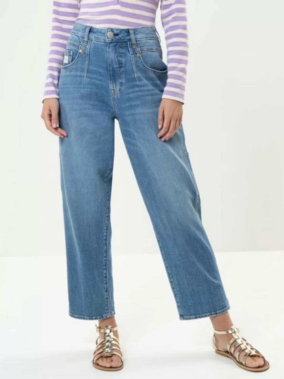 Herrlicher Workerjeans Peyton Denim Comfort Lockere High Waist Hose 7/ Läng günstig online kaufen