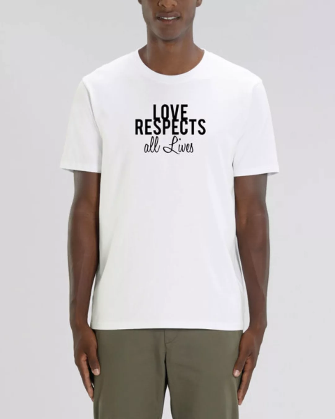 Bio Herren Rundhals T-shirt "Spread Love - Respect" In 4 Farben günstig online kaufen