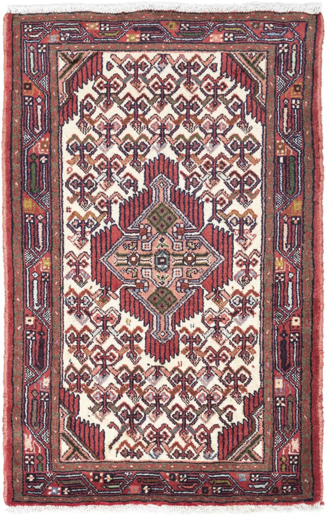 morgenland Wollteppich »Hosseinabad Medaillon Rosso 120 x 73 cm«, rechtecki günstig online kaufen