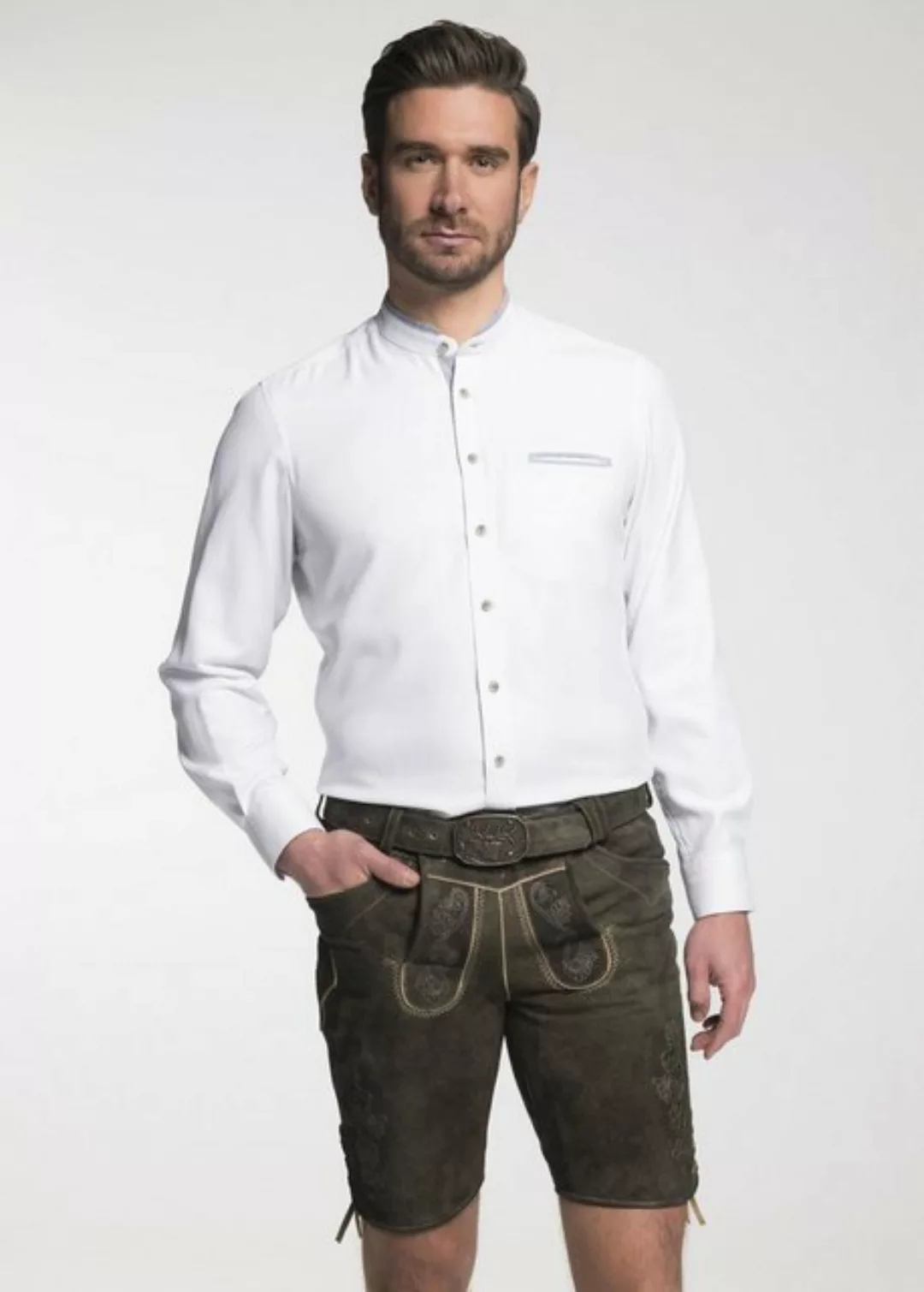 Spieth & Wensky Trachtenhemd Demetrius mit S&W-Stickerei auf der Brust günstig online kaufen