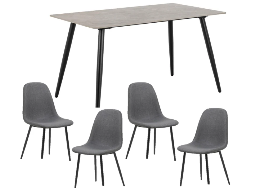 ACTONA GROUP Esszimmer-Set "Essgruppe, Speisetisch mit Stühlen", (Komplett- günstig online kaufen
