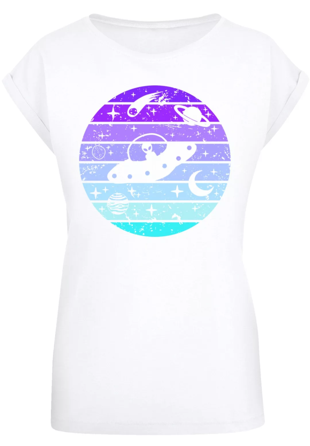 F4NT4STIC T-Shirt "Retro Alien Weltraum Sonnenuntergang", Premium Qualität günstig online kaufen