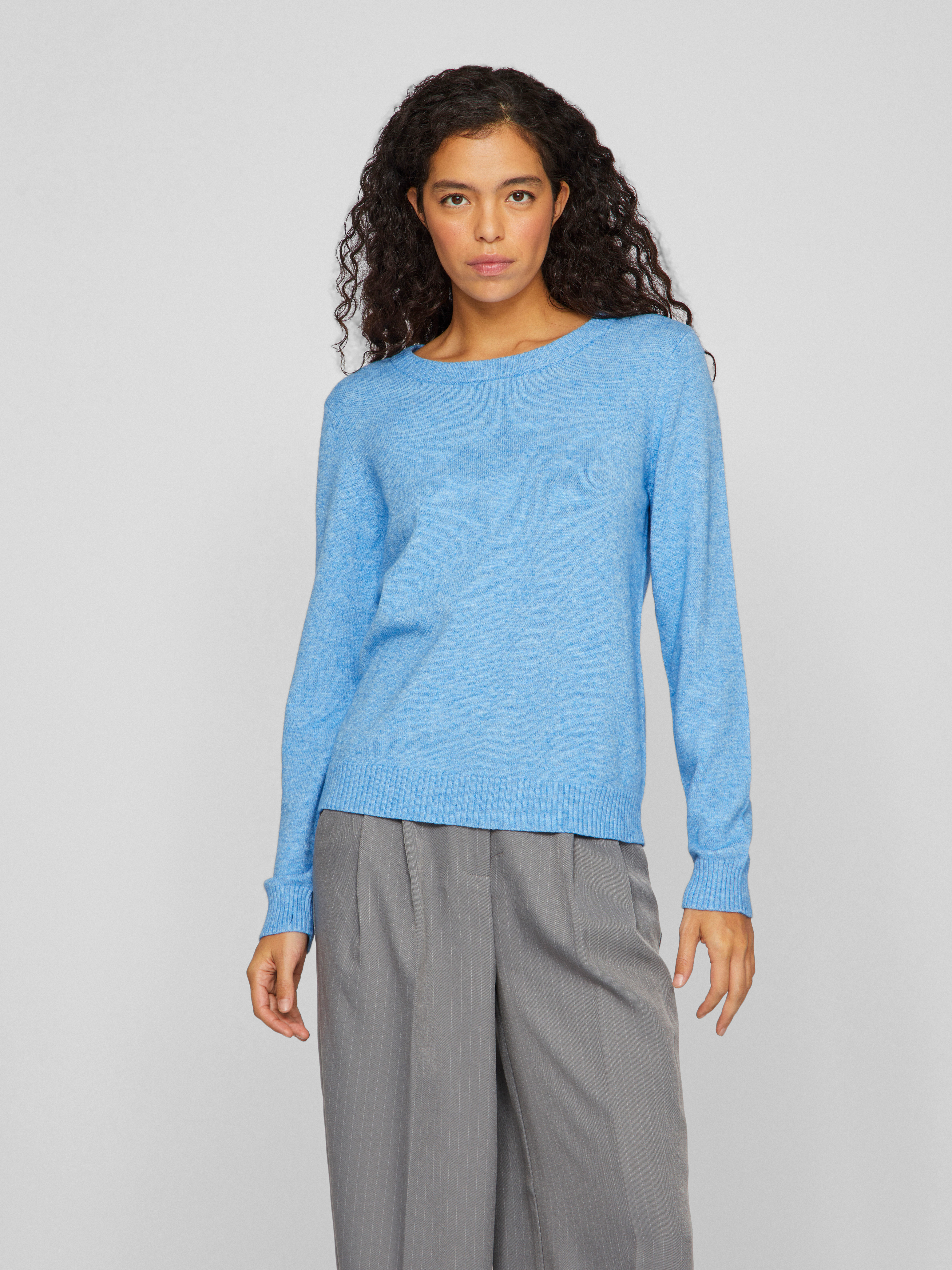 Vila Rundhalspullover "VIRIL O-NECK L/S KNIT TOP - NOOS" günstig online kaufen