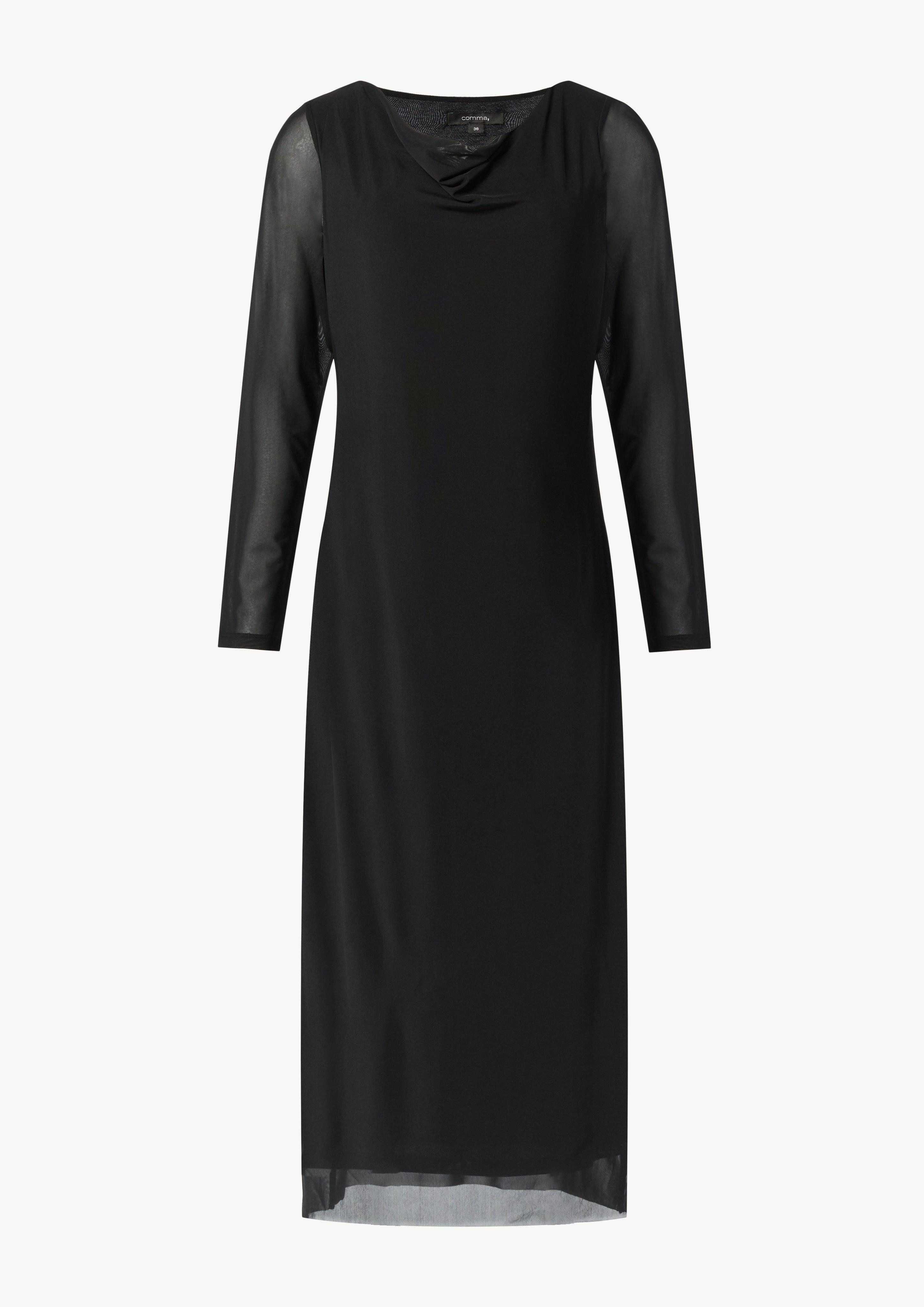 Comma Minikleid Mesh-Kleid im Slim Fit günstig online kaufen