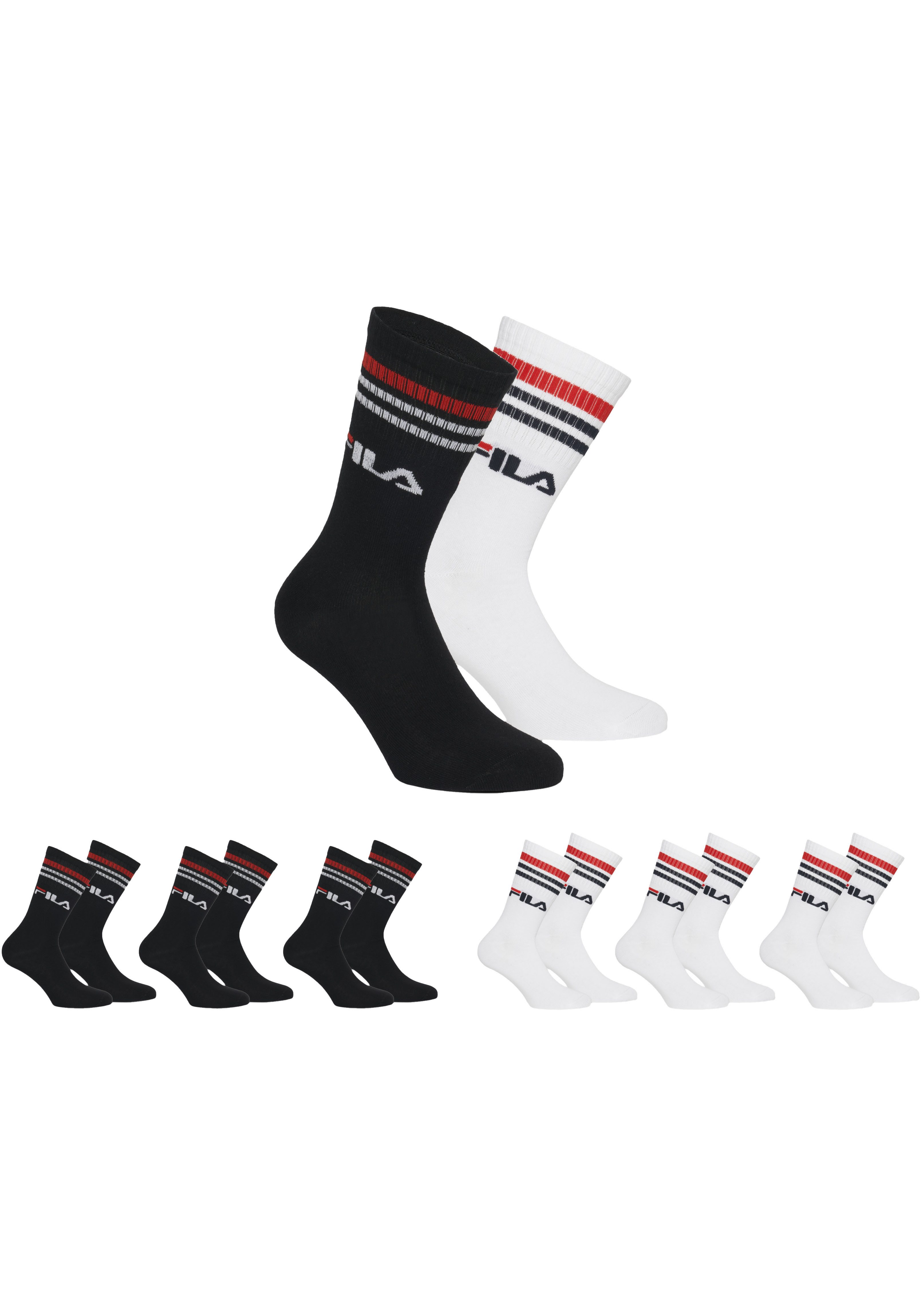 Fila Sportsocken "UNISEX LIFESTYLE PLAIN SOCKS", (6 Paar), mit Logo-Schrift günstig online kaufen