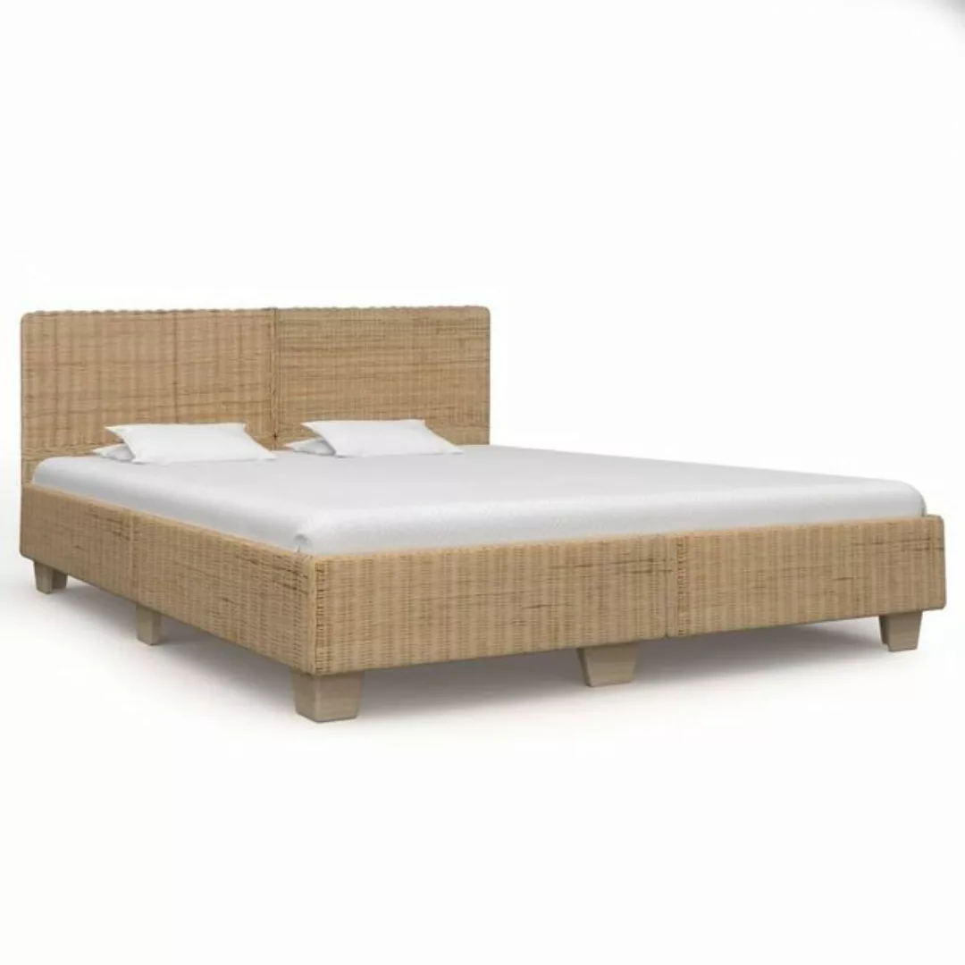 furnicato Bett Bettrahmen Handgewebt Echtes Rattan 180×200 cm (1-tlg) günstig online kaufen