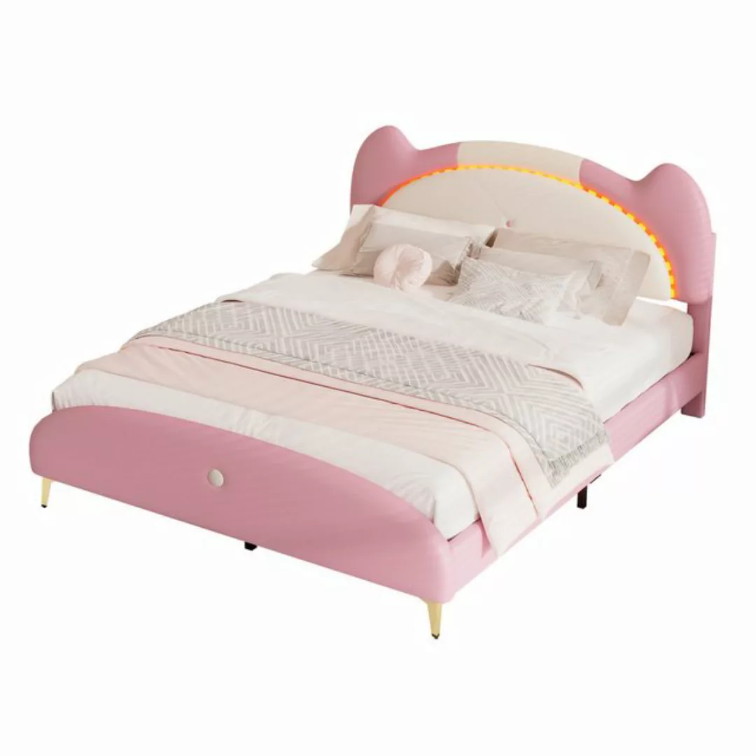 OKWISH Kinderbett Funktionsbett Polsterbett mit Holzlatten (Mit Massivholz- günstig online kaufen