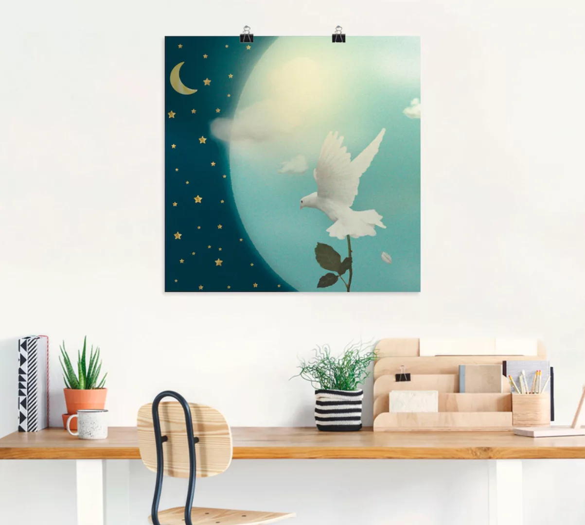 Artland Poster "Friedenstaube", Vögel, (1 St.), als Leinwandbild, Wandaufkl günstig online kaufen