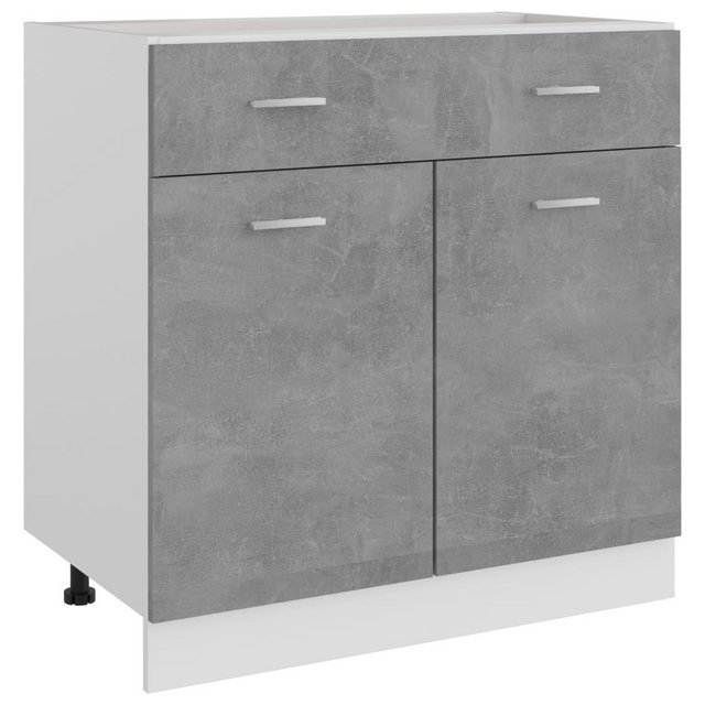 DOTMALL Auszugsunterschrank Schubunterschrank Betongrau 80x46x81,5 cm Holzw günstig online kaufen