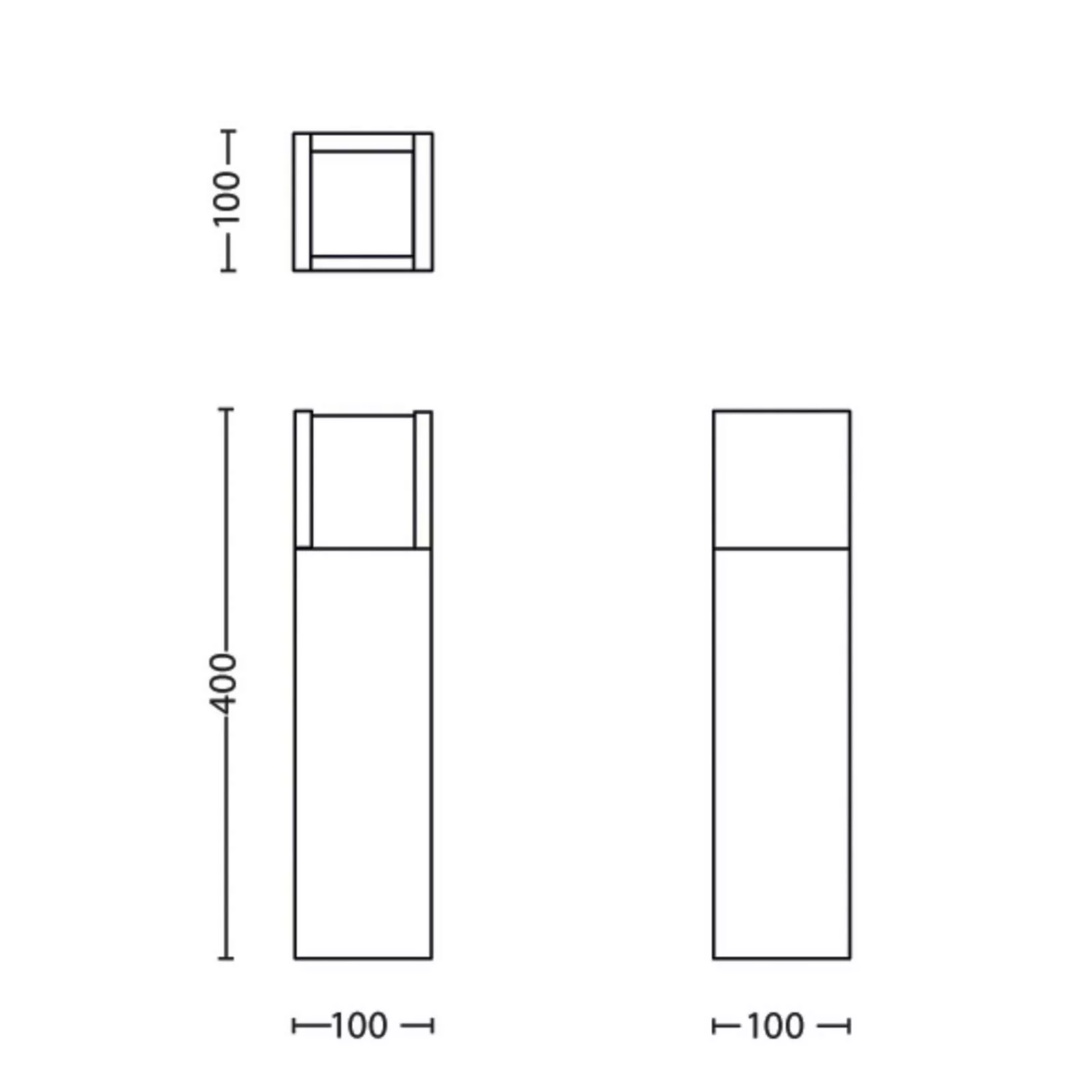 Philips LED Wegeleuchte Arbour in Anthrazit 3,8W 800lm IP44 400mm günstig online kaufen