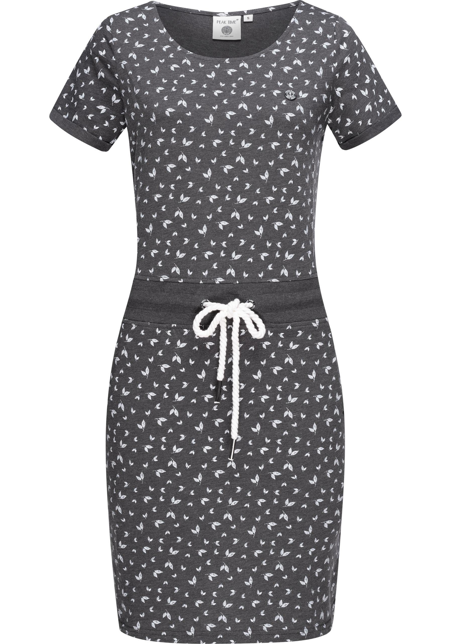 PEAK TIME Sommerkleid "L80023", leichtes Jersey Strandkleid mit Kordel günstig online kaufen