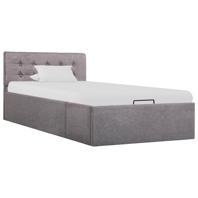 vidaXL Bettgestell Stauraumbett Hydraulisch Taupe Stoff 90200 cm Bett Bettr günstig online kaufen