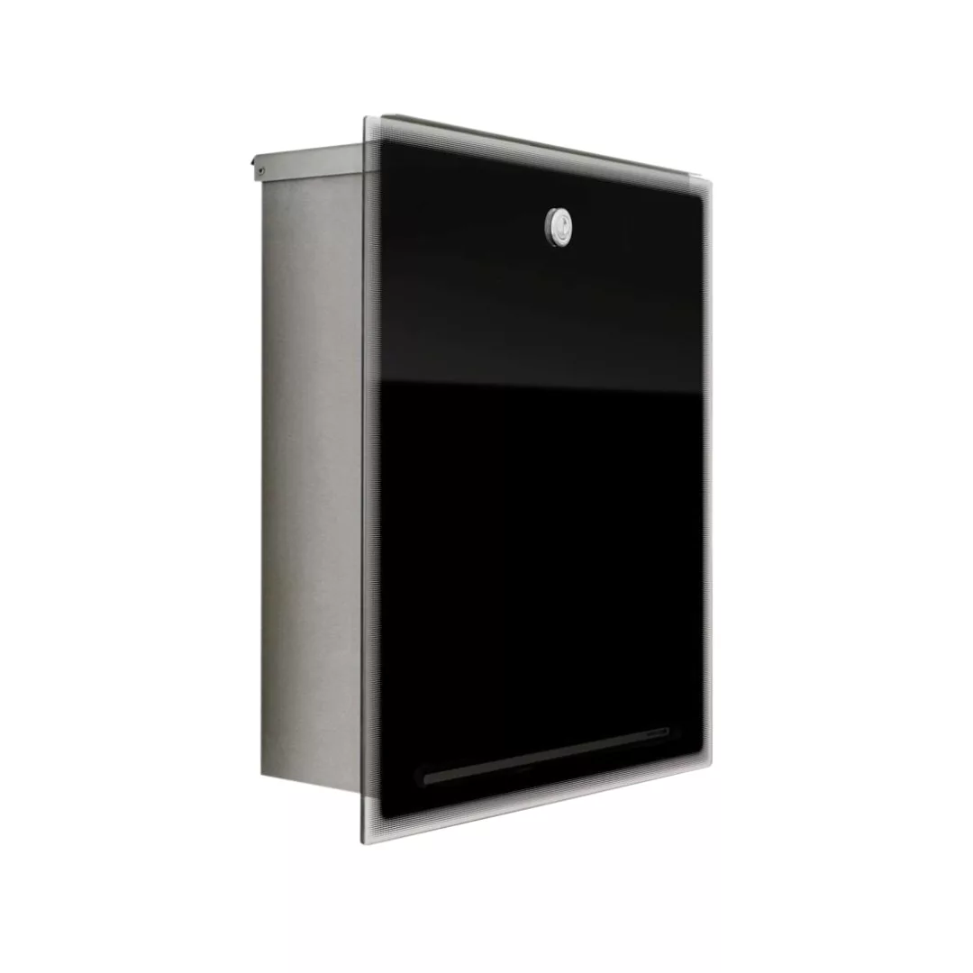 Radius - Letterman III Briefkasten - schwarz/BxHxT 41x48x12cm/Glasfront günstig online kaufen