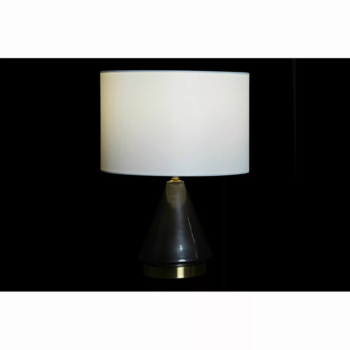 Tischlampe Dkd Home Decor Weiß Schwarz Polyester Metall 220 V Golden 50 W ( günstig online kaufen